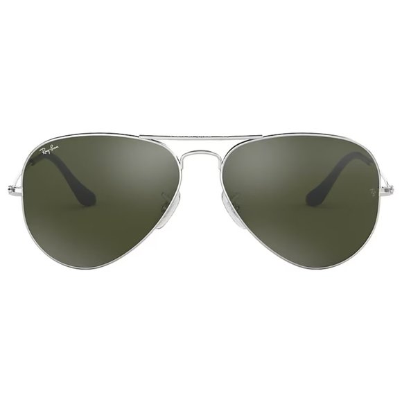 New RAY-BAN Large Metal Aviator Sunglasses Silver Frame Gray Gradient Lens main image 11